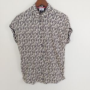 Desoto Geometric Print Button Down Shirt Size 38